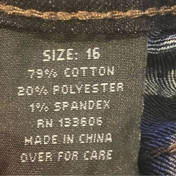 Ashley Stewart Plus Size Wide Leg Jeans w/Leopard Printed Belt Size (16) - Picture 10 of 11